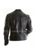 Men Distressed Slim Fit Black Biker Leather Jacket